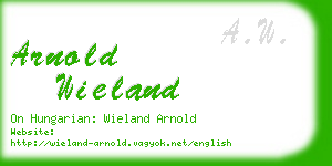 arnold wieland business card
